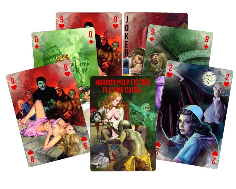 Horror Pulp Fiction Poker cards